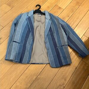 Vintage Striped Blue Blazer